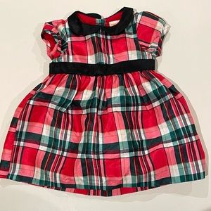 Gymboree Plaid Christmas Dress 3-6m